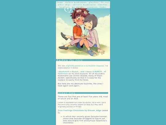 fic-recs screenshot