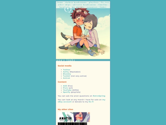 links screenshot