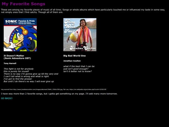 favorite-music screenshot