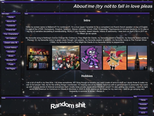 aboutme screenshot
