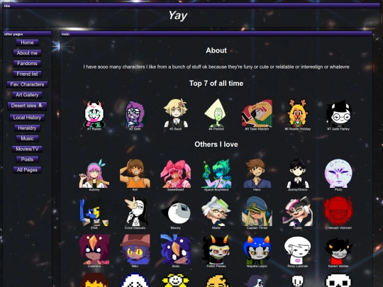 favouritecharacters screenshot