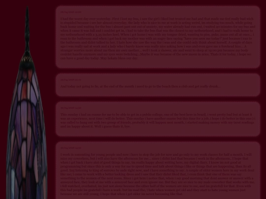 Diary screenshot