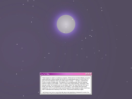 IsawthetvGlow screenshot