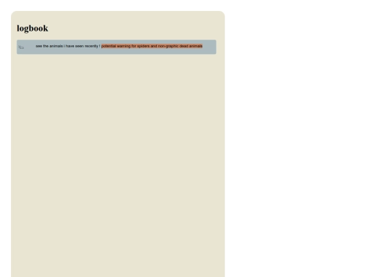 logbook/logbook screenshot