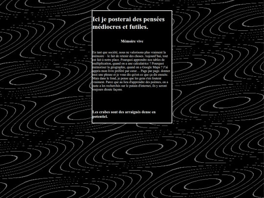 Website/penser screenshot