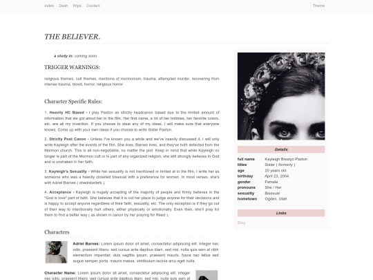 shebeliefs/bio screenshot