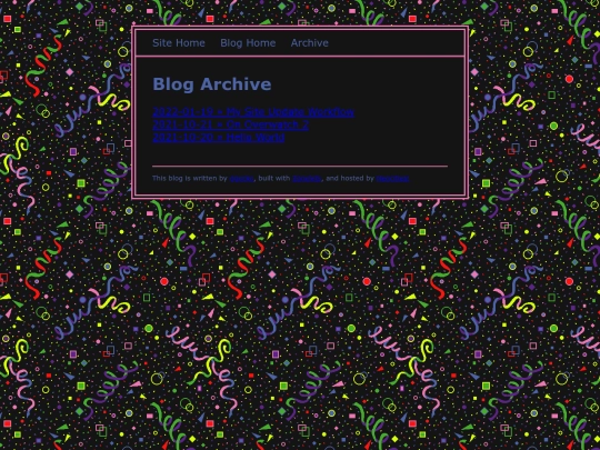 blog/archive screenshot