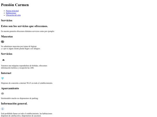 Pension Carmen/pagina3 screenshot