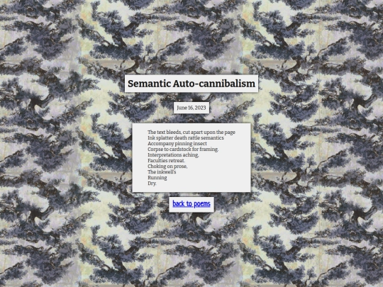 poems/semantic-autocannibalism screenshot