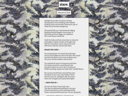 poems/stare screenshot