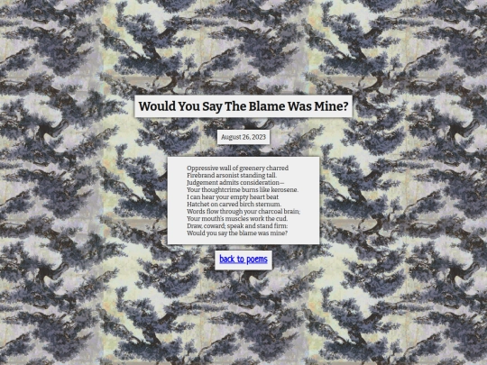poems/would-you-say-the-blame-was-mine screenshot