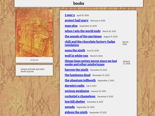 reviews/books screenshot