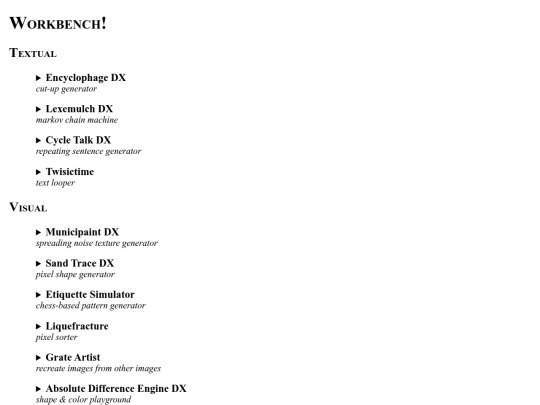 workbench screenshot