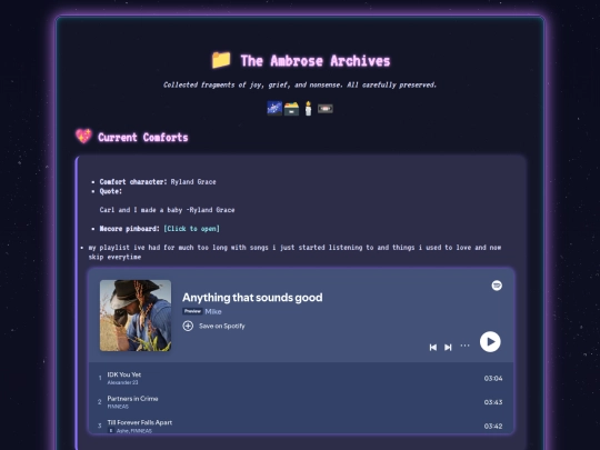 archives screenshot