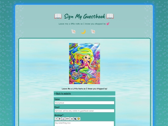 guestbook screenshot