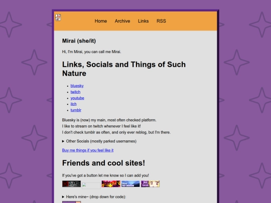 links screenshot