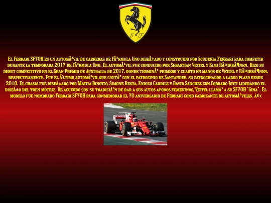 Inicio/Monoplazas/SF70H/SF70H screenshot