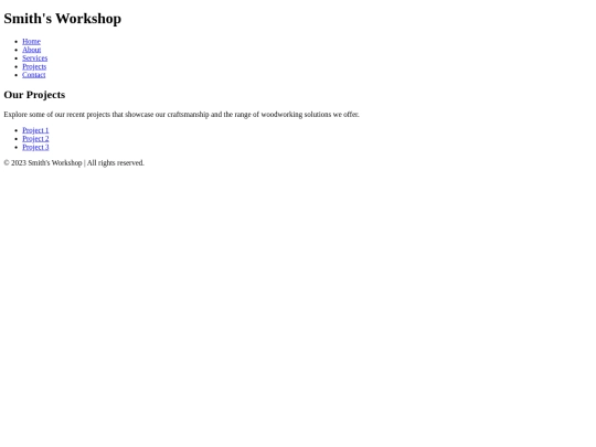 project/projects screenshot