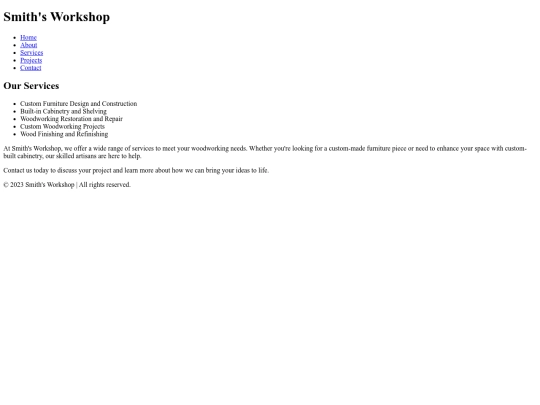 project/services screenshot
