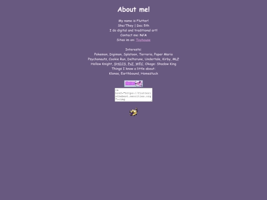 aboutme screenshot