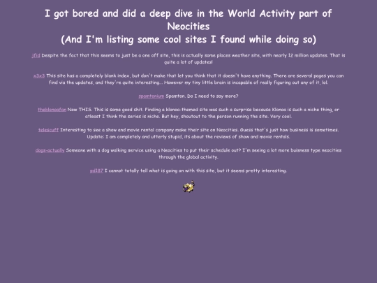 neocitiesworldactivity screenshot
