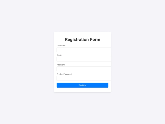 project-1/form screenshot