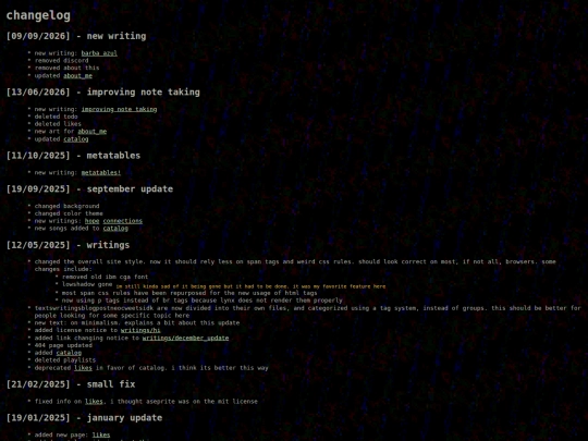 changelog screenshot