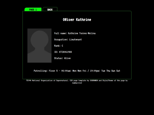 Navigation/Employeeslistprofiles/OfficerKathrine screenshot