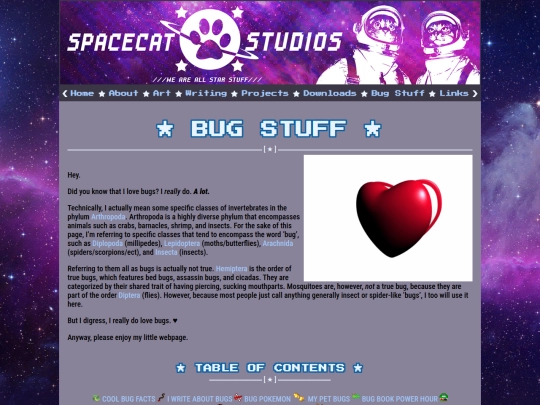 bugstuff screenshot