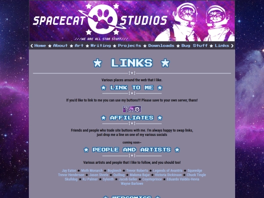links screenshot