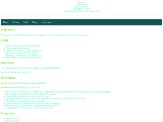 resume screenshot