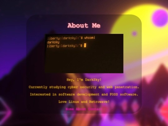 aboutme screenshot