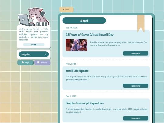 blog/tag/post screenshot