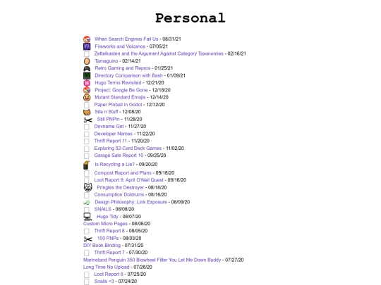categories/personal screenshot