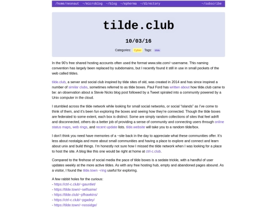 cyber/2016-10-03-tilde-club screenshot
