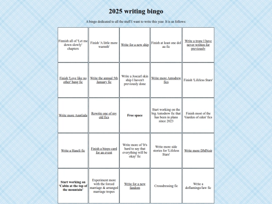 2025bingo screenshot