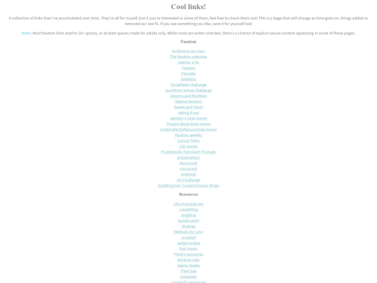 links screenshot