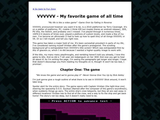 funzone/vvvvvv screenshot