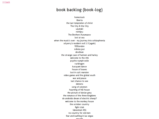 books/backlog screenshot