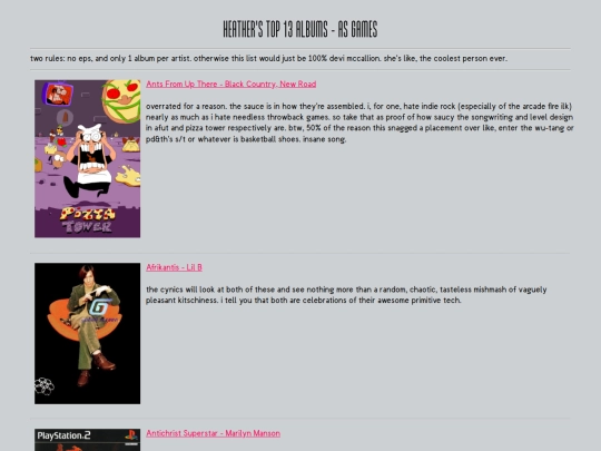gaming/notreviews/bestealbum screenshot