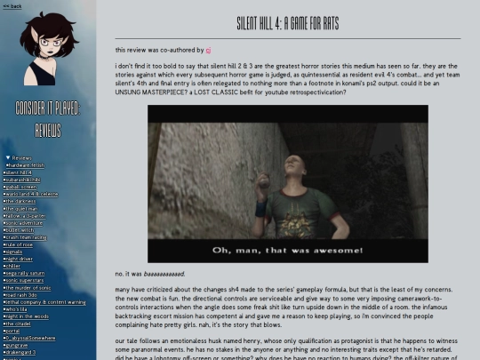 gaming/reviews screenshot