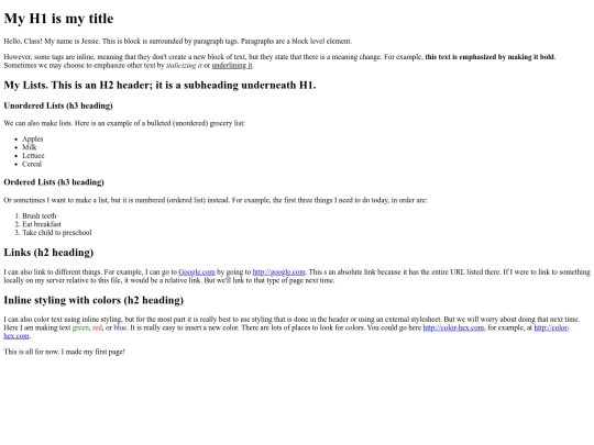 unit2/myfirstwebpagemy screenshot