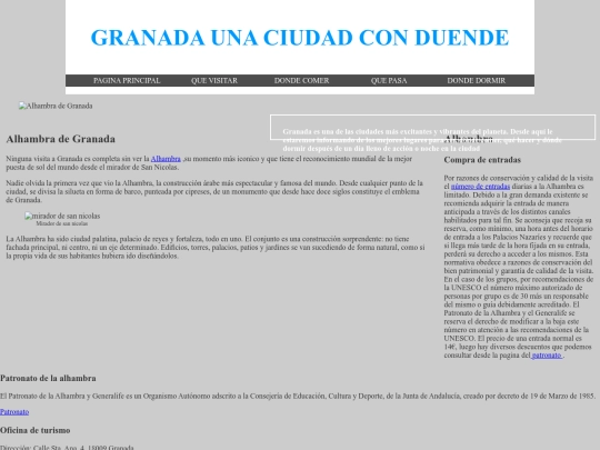 Pagina web granada screenshot