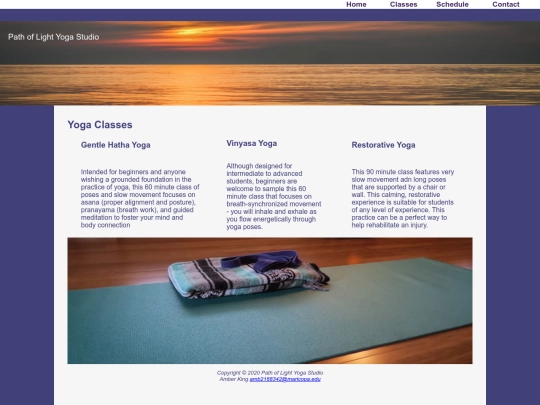 classes screenshot