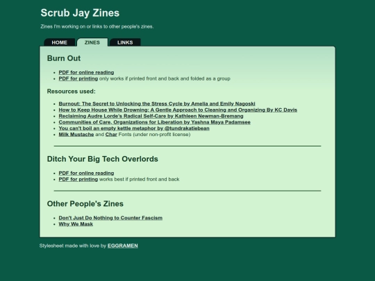 zines screenshot