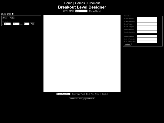 games/breakout/breakoutdesigner screenshot