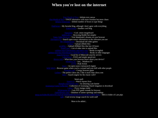 links screenshot