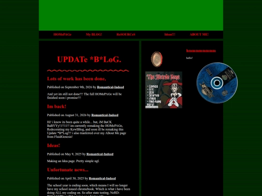 Blog screenshot