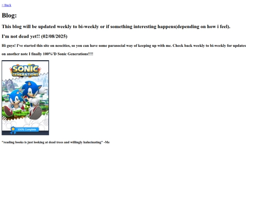 Blog screenshot