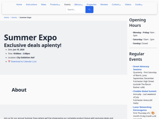 events/summer-expo screenshot